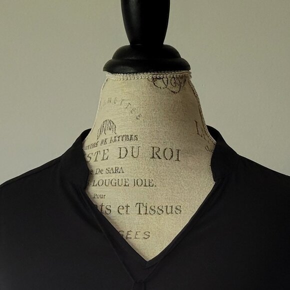 Black Ruffle Blouse with neck tassel detailing - Size L - Picture 3 of 9